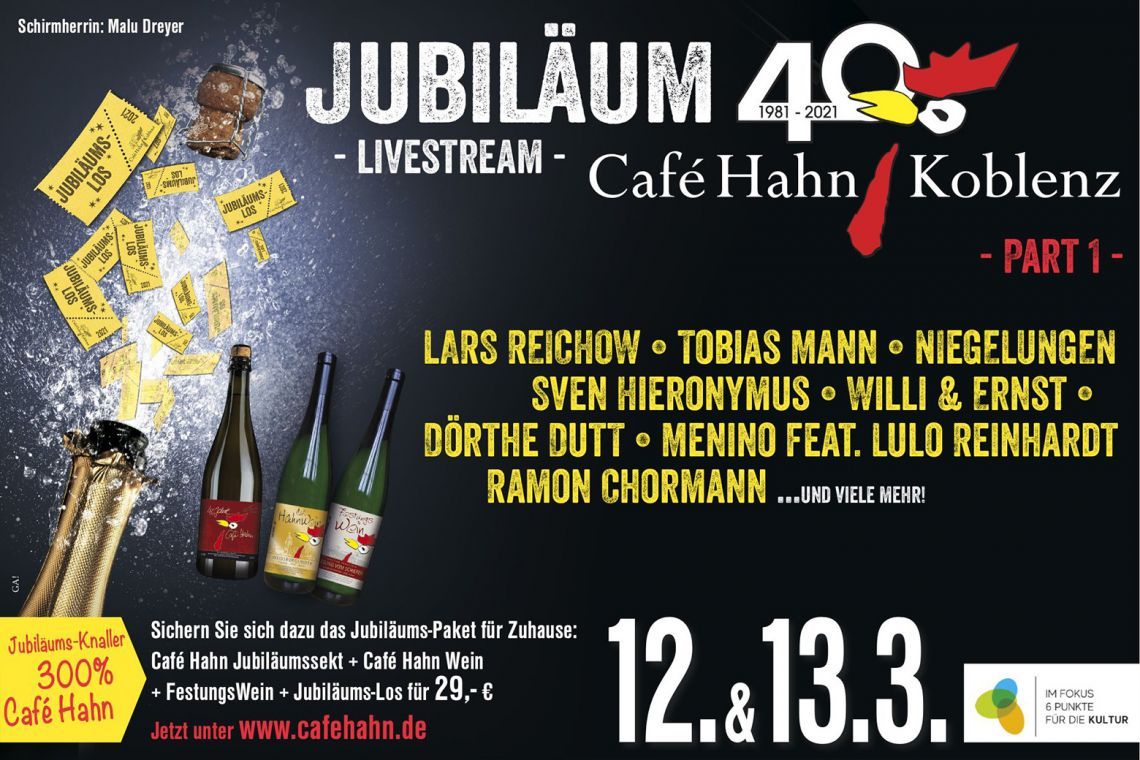 Bild zu 40 Jahre Café Hahn - Jubiläums Livestream -