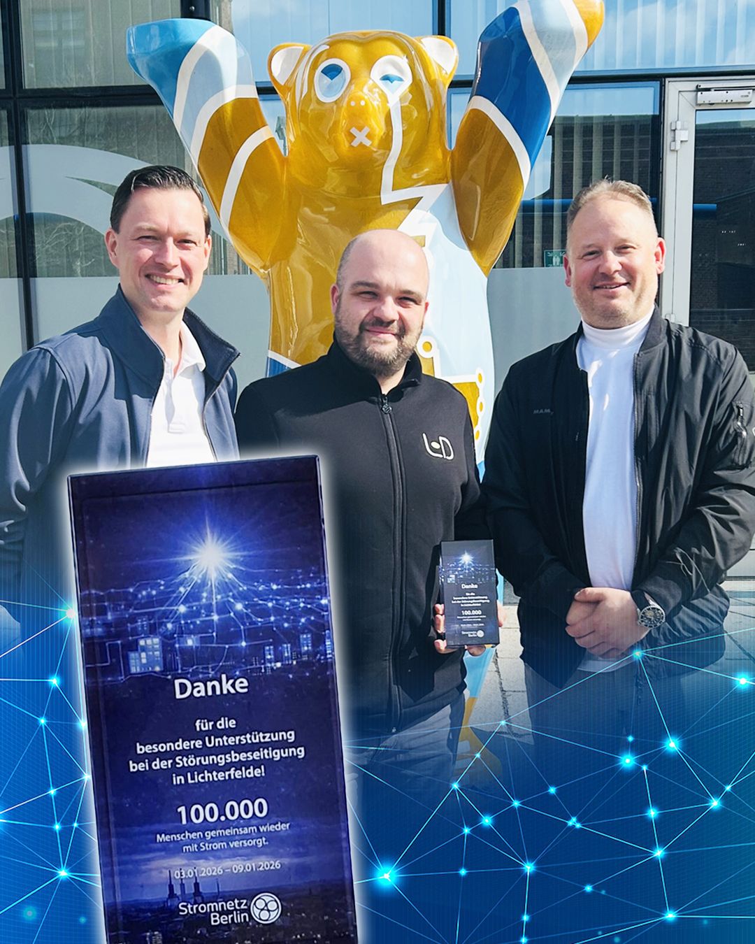 Bild zu L & D Betriebsgastronomie erhält Stromnetz-Award für herausragenden Einsatz beim Berliner Stromausfall