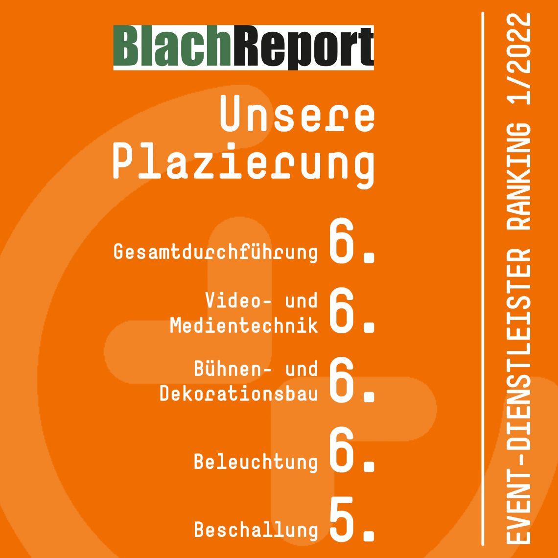 Bild zu BlachReport Ranking 2022: b&b unter den Top 10 Eventdienstleistern