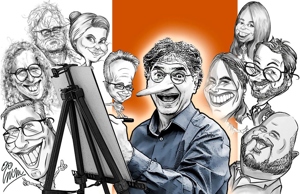 Bild zu Karikaturist Mirror-Man