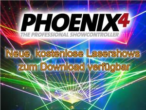 Bild zu Neue kostenlose Lasershows für Phoenix Showcontroller verfügbar