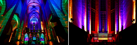 Bild zu Gotik in Farbe: Luminale Projekt mit MAJOR, Pulsar, DTS und MA Lighting Produkten realisiert
