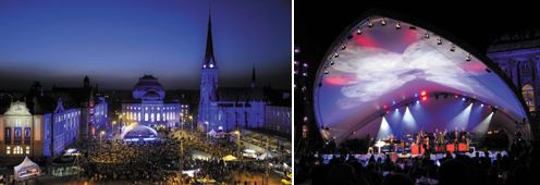 Bild zu Opera-Tent stellt Bühnenüberdachung für das 100-jährige Jubiläum des Opernhauses und des König-Albert-Museums in Chemnitz