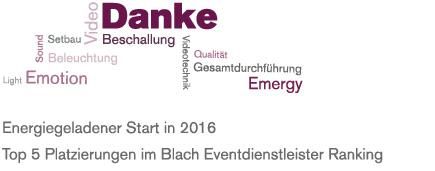 Bild zu Blach Report Eventdienstleister-Ranking 2016 - Ein guter Start ins neue Jahr