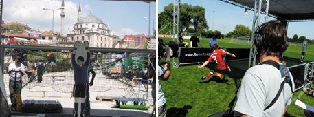 Bild zu Robokeeper: nimmermüder Einsatz für die Fans Torhüter erobert Fan-Herzen in ganz Europa