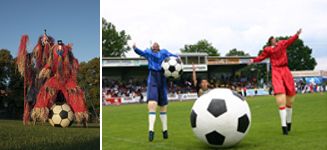 Bild zu Fußball WM in Südafrika mit ZEBRA Stelzentheater