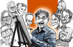 Karikaturist Mirror-Man